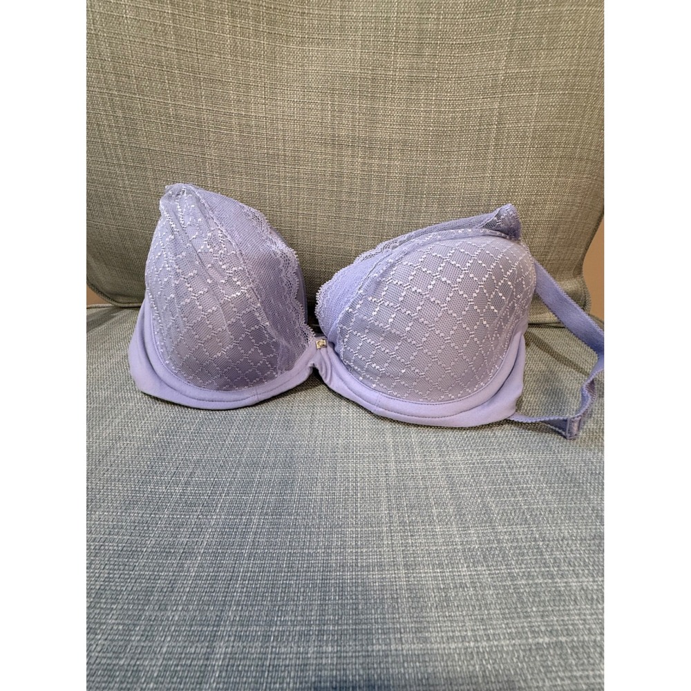 Chantelle Lavender Lace Underwire Bra 16MNA Purple Diamond Pattern 36D